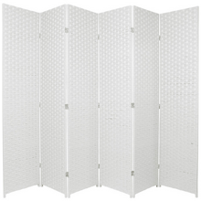 6 Panel Woven Room Divider Screen